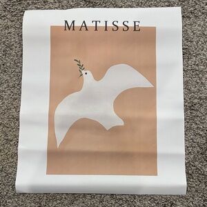 Matisse White Dove on Tan Canvas